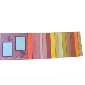 New 12x 12 70 pieces of Scrapbook/Cardstock Paper Orange Autumn/fall colors